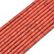 Natürliche rote Jaspis Perlen Stränge&nbsp;G-P575-B22-4x2mm-2