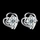 Exquisite 925 Sterling Silver Cubic Zirconia Stud Earrings EJEW-BB20115-8