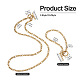 Yilisi 8pcs 8 style 304 chaînes figaro en acier inoxydable colliers et bracelets SJEW-YS0001-02-3