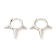 Boucles d'oreilles créoles à pointes en laiton plaqué en rack pour femmes EJEW-D059-19P-1