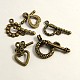 Tibetan Style Toggle Clasps TIBE-A001-AB-NF-1