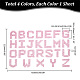 Ahandmaker 4 feuille 104 pièces d'autocollants de lettres de l'alphabet en strass scintillants DIY-GA0004-25-2