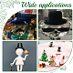 Ahadermaker 40 шт. 4 стильная рождественская тема пластиковая кукольная шапка DOLL-GA0001-03-5