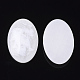 樹脂カボション  天然石風  オーバル  ホワイト  30x20x5.5mm RESI-T039-045-2