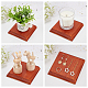 FINGERINSPIRE Nature Wood Display Base Square Orange Red Wooden Base 12.5x12.5x2cm Wood Display Stand Wooden Pedestal for Figure Toy Model DIY Crafts Display or Home Decoration AJEW-WH0251-17-7