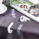 Globleland 48 шт. 2 стильные прозрачные пластиковые противоскользящие зажимы для скатерти AJEW-GL0002-15-4