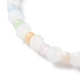 Glass Faceted Round Beads Stretch Bracelets BJEW-JB06535-7