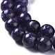 Lepidolita natural / hebras de perlas de piedra de mica púrpura G-D0020-16-4mm-3