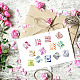 GLOBLELAND Vintage Date Clear Stamps Retro Number Text Background Silicone Clear Stamp Seals for DIY Scrapbooking Journals Decorative Cards Making Photo Album DIY-WH0167-57-0485-3