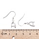 925 crochets de boucle d'oreille en argent rhodié STER-I009-07P-3