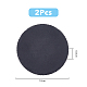 SUPERFINDINGS 2Pcs Round Slate Slabstone Cup Mats Bulk Slate Stone Cup Coaster Black Stone Drinks Coasters for Drinks DIY-WH0410-79B-2
