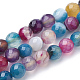 Chapelets de perles en agate à rayures naturelles/agates à bandes G-S281-51L-6mm-1
