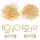 PandaHall 200pcs 18K Gold Plated Jump Rings Twisted Open Jump Rings Connector Brass Round Open Ring O Rings for Bracelet Necklace Earring Keychain DIY Jewellery KK-PH0002-76-5