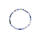 Bracciale elastico con perline a colonna in diaspro blu naturale per donna&nbsp;MZ0703-1-1
