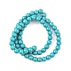 Chapelets de perles en turquoise synthétique TURQ-G106-6mm-02E-3