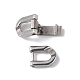 304 Stainless Steel Fold Over Clasps STAS-G307-11C-P-4