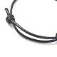 Natural Stone Heart Braided Cord Bracelet BJEW-JB07685-7