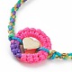 Bracelets de perles de nylon tressés réglables BJEW-JB05868-3