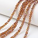 Electroplate Transparent Glass Beads Strands EGLA-A034-T1mm-R14-1