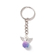 Portachiavi con pendente in acrilico colorato con perle d'angelo KEYC-JKC00406-2