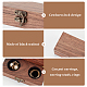 FINGERINSPIRE Vintage Wooden Ring Box for 2 Rings Walnut 2-Slot Couple Ring Display Box Wedding Ring Double Ring Box Small Jewelry Organizer Holder with Black Sponge Inside and Velvet Bag RDIS-WH0016-09-4