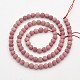 Frosted Round Natural Rhodonite Beads Strands G-E302-105-4mm-2