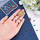 SUNNYCLUE 1 Box 100Pcs 3mm Ball Chain Connectors Rainbow Stainless Steel Fastener Bead Chain Connector Clasps Keychain Key Rings Replacements for Beaded Necklace Bracelets Dog Tag Pull Chain DIY Craft STAS-SC0003-86-3