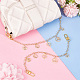 PandaHall Elite 2Pcs Mother's Day Theme Brass Cable Chain Bag Handles FIND-PH0008-92-5