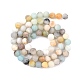 Brins de perles d'amazonite de fleurs naturelles X-G-G692-01F-6mm-3