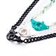 Conjuntos personalizados de collares de cadena de bordillo de acrílico NJEW-JN03431-1