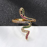 Латунные микро проложить манжеты кольца кубического циркония RJEW-S044-049