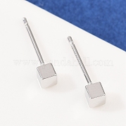 Латунные серьги-гвоздики для женщин EJEW-G441-05A-P