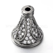 Латунные микро проложить кубического циркония шарик шишки ZIRC-O019-A-02B