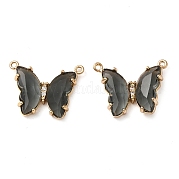 Подвески из латуни с граненым стеклянным соединителем FIND-Z020-03F
