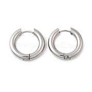 Серьги-кольца Huggie Hoop из нержавеющей стали 202 EJEW-O087-08K-P