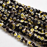 Круглые Millefiori стеклянные бусины нити LK-P001-06