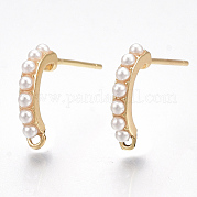 Brass Stud Earring Findings KK-T038-485G