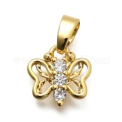Латунные микро проложить кубического циркония подвески KK-Z093-06G
