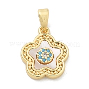 Подвески из латуни с микропаве из циркония KK-M303-01G-04