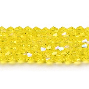 Прозрачные стеклянные бусины гальваническим пряди GLAA-F029-3mm-D21