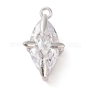 Подвески из прозрачного стекла с инкрустацией из латуни KK-S388-28P