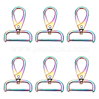 Wholesale WADORN 6pcs Metal Rainbow Swivel Lobster Clasp Claw