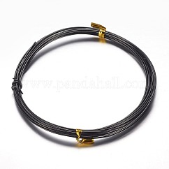 Alambre artesanal de aluminio redondo, para hacer bisutería artesanal, negro, 18 diámetro, 1mm, 10 m / rollo (32.8 pies / rollo)