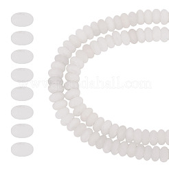 1 нить бусин из натурального белого нефрита&nbsp;G-TA0002-79