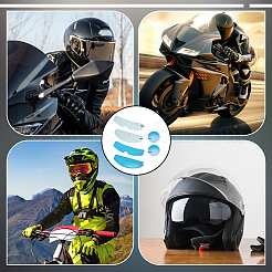 Pellicola trasparente antipioggia per casco da moto per animali domestici&nbsp;DIY-NB0015-24