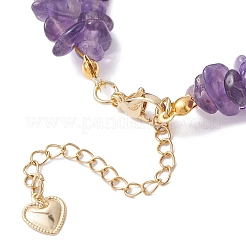 Bracelets en perles d'améthyste naturelle pour femmes&nbsp;BJEW-JB12306-01
