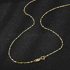 925 стерлингового серебра скручены панели ссылок цепи ожерелья&nbsp;NJEW-H056-01B-G