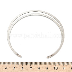 Не тускнеющие полые открытые браслеты-манжеты из нержавеющей стали 304 для женщин&nbsp;BJEW-S155-04P