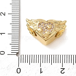 Messing-Mikropavé-Perlen aus rosa Zirkonia (europäischer Stil)&nbsp;CU-CBA0A9C-06C-G