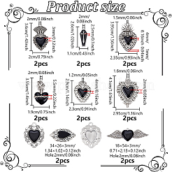 16шт 8 стиля подвески из сплава с эмалью&nbsp;ENAM-GA0001-20